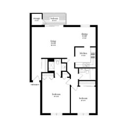 a floor plan of a house with a black and white