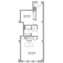 1 Bedroom _ A04 Floor Plan