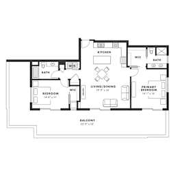 a line drawing of a floor plan of a house