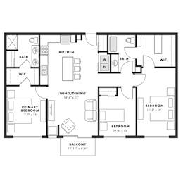 a floor plan of a bedroom floor plan