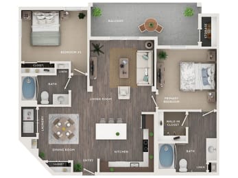 vista colina apartments floor plan unit c1