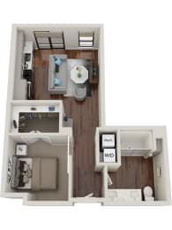 Waterford Bluffs Apartments A2 Floor Plan