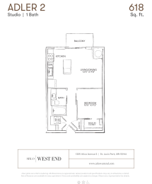 Floor Plan  a floor plan of a unit with a bedroom and a bathroom