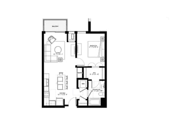 Floor Plan  bedroom floor plan of 55 north luxury apartments to rent in the north end of boston