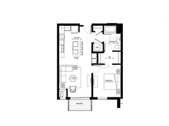 Floor Plan  a black and white floor plan of a house