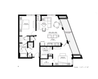 Floor Plan  floor plan of 55 north luxury apartments to rent in the north end of boston