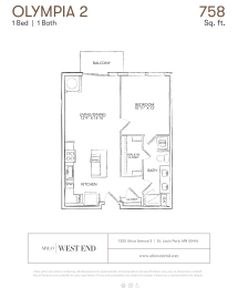 Floor Plan  a floor plan of a bedroom apartment