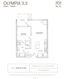 Floor Plan  a floor plan of a unit with a bedroom and a bathroom
