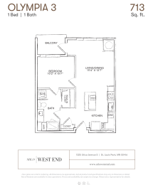Floor Plan  a floor plan of a unit with a bedroom and a bathroom