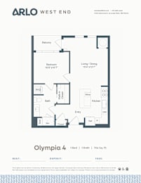 Floor Plan  A floor plan for a property rental by Arlo West End.