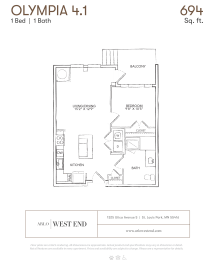 Floor Plan  a floor plan of a unit with a bedroom and a bathroom