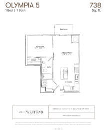 Floor Plan  a floor plan of a bedroom apartment
