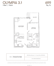 Floor Plan  a floor plan of a bedroom apartment