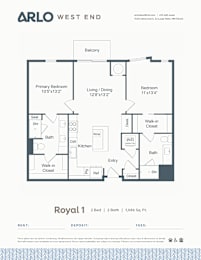 Floor Plan  A floor plan for a property rental by Arlo West End.