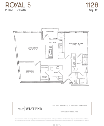 Floor Plan  a floor plan of a unit with a bedroom and a bathroom