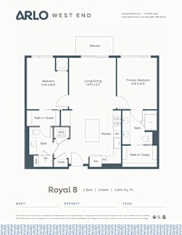 Floor Plan  A floor plan for a property rental by Arlo West End.