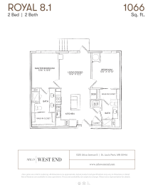 Floor Plan  a floor plan of a unit with a bedroom and a bathroom