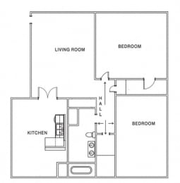  Floor Plan Two Bedroom A