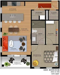 A2S Floor Plan at 20 Midtown, Alabama