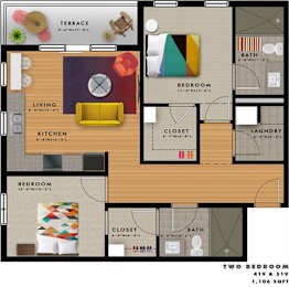 B2J Floor Plan at 20 Midtown, Birmingham