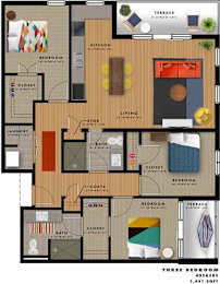 C2B Floor Plan at 20 Midtown, Birmingham, AL