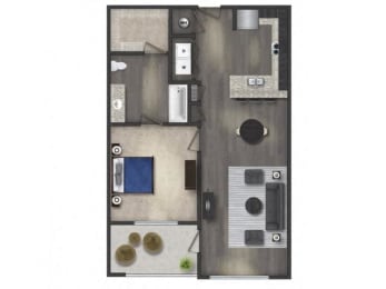 Floor Plan  Flats on 4th Apartment Homes in Birmingham Alabama