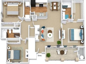 Floor Plan  Avenues of Inverness Apartment Homes Birmingham Alabama