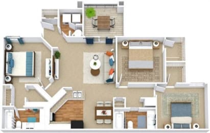 Floor Plan  Avenues of Inverness Apartment Homes Birmingham Alabama
