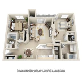 Floor Plan  Avenues of Lakeshore Apartments Birmingham Alabama