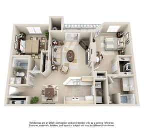 Floor Plan  Avenues of Lakeshore Apartments Birmingham Alabama