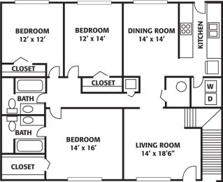 Floor Plan  Ascent Jones Valley Apartment homes Huntsville Alabama