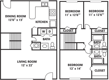 Floor Plan  Ascent Jones Valley Apartment homes Huntsville Alabama