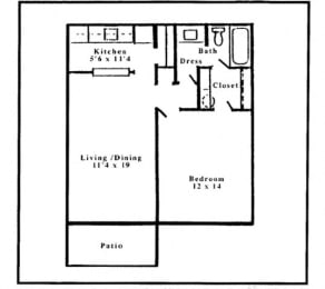 Floor Plan  Brookley Pointe Apartment Homes Mobile Alabama
