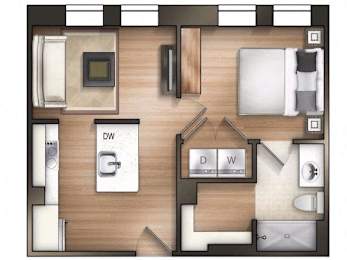 Floor Plan  The Tower Apartment Homes Tuscaloosa Alabama