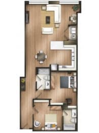 Floor Plan  The Tower Apartment Homes Tuscaloosa Alabama