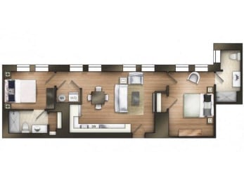 Floor Plan  The Tower Apartment Homes Tuscaloosa Alabama
