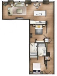 Floor Plan  The Tower Apartment Homes Tuscaloosa Alabama