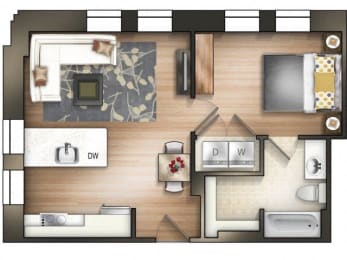 Floor Plan  The Tower Apartment Homes Tuscaloosa Alabama