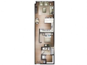 Floor Plan  The Tower Apartment Homes Tuscaloosa Alabama