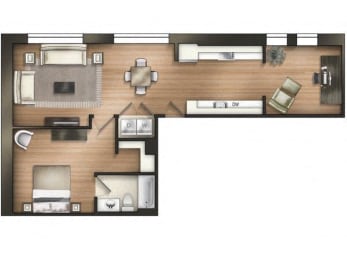 Floor Plan  The Tower Apartment Homes Tuscaloosa Alabama
