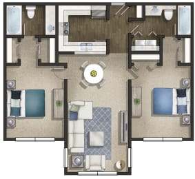 Floor Plan  Carriage Court Apartment Homes in Birmingham Alabama