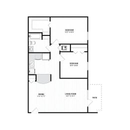 Floor Plan  Fern Parc Apartments Homes in Huntsville Alabama