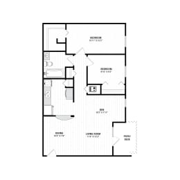 Floor Plan  Fern Parc Apartments Homes in Huntsville Alabama