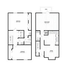 Floor Plan  Fern Parc Apartments Homes in Huntsville Alabama