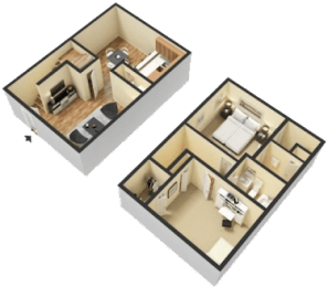Floor Plan  Arbor Point Hillcrest Little Rock Arkansas Apartments Townhome