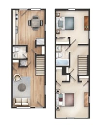 Floor Plan  Carondolet Apartment Homes in Mobile Alabama