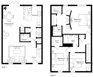 Floor Plan  Carondolet Apartment Homes in Mobile Alabama