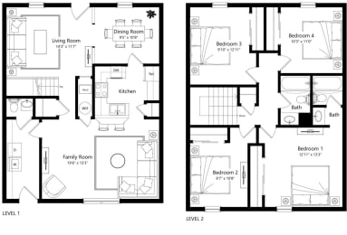Floor Plan  Carondolet Apartment Homes in Mobile Alabama