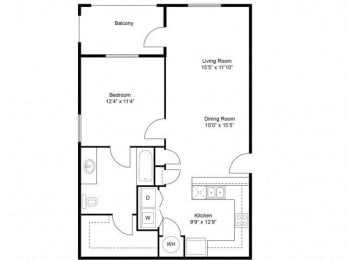 Floor Plan  Flats on 4th Apartment Homes in Birmingham Alabama