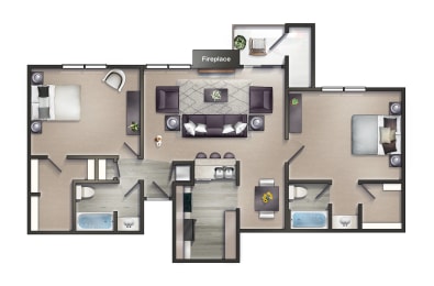 Floor Plan  Grande Pointe Apartments Homes in Daphne Alabama